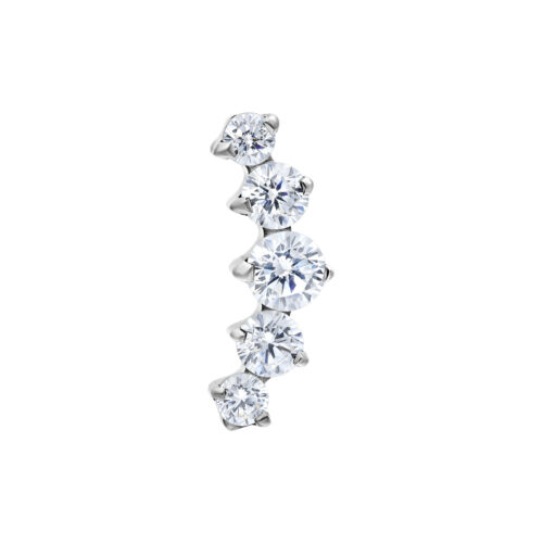Push Fit Curved 5 Crystal Attachment