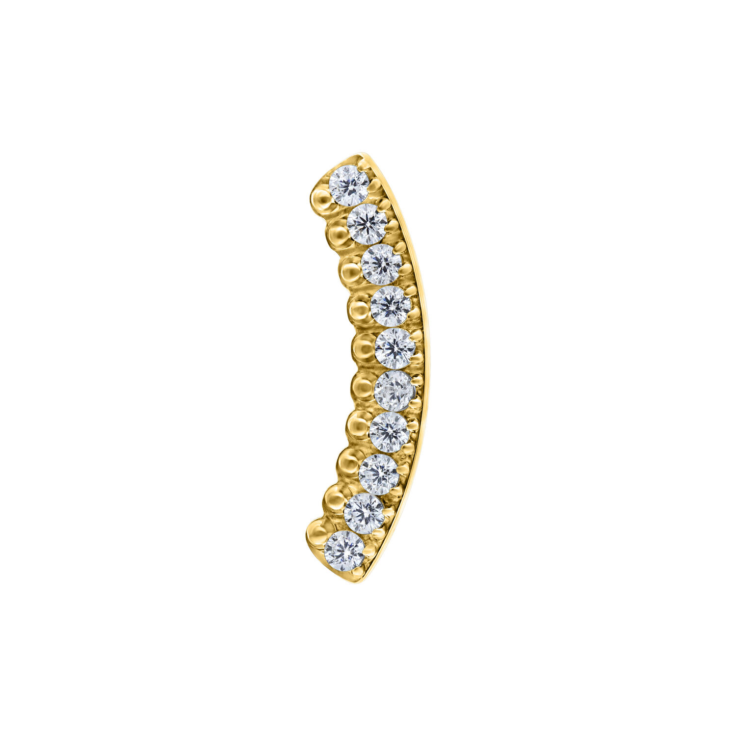 Push Fit Crystal Arch Attachment - Golden Metal