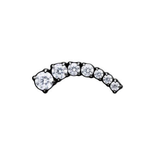 Terminale Push Fit Crystal Bow - Black Metal