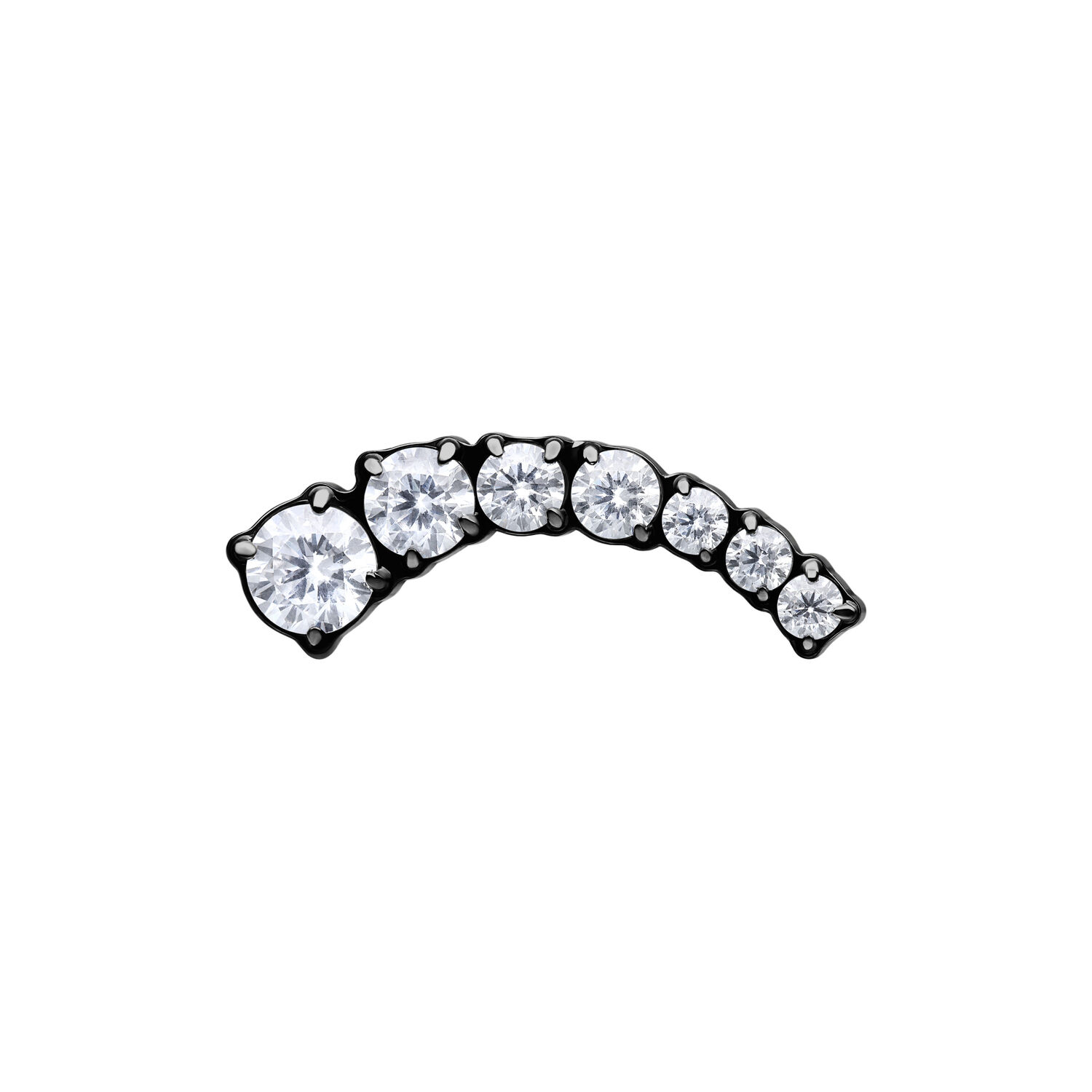 Terminale Push Fit Crystal Bow - Black Metal