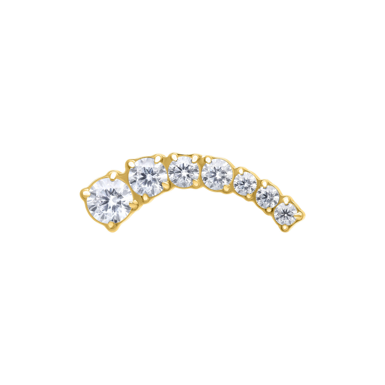 Terminale Push Fit Crystal Bow - Golden Metal