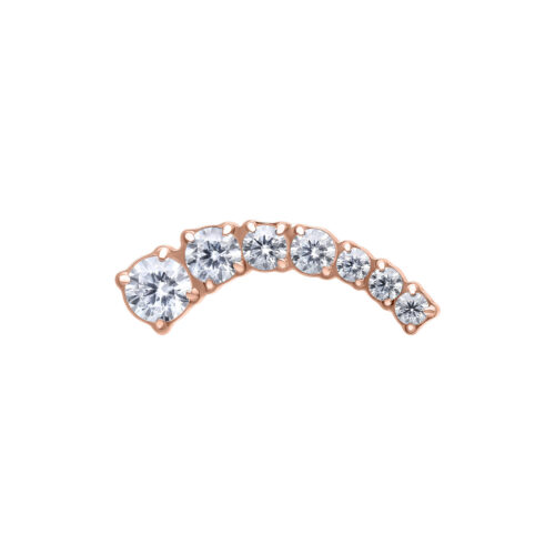 Terminale Push Fit Crystal Bow - Rosegold