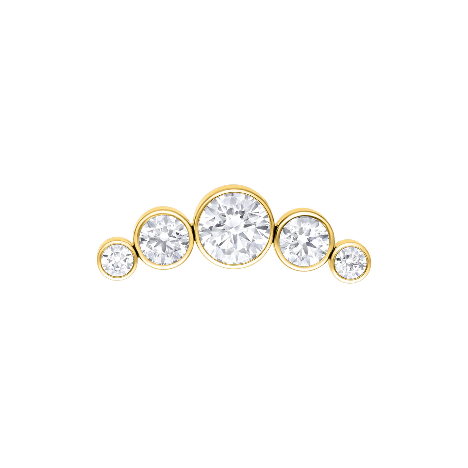 Push Fit 3 Crystal Bow Attachment - Golden Metal