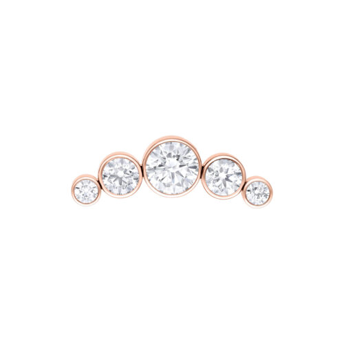Push Fit 3 Crystal Bow Attachment - Rosegold