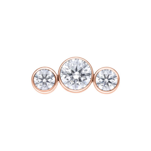 Push Fit 5 Crystal Bow Attachment - Rosegold