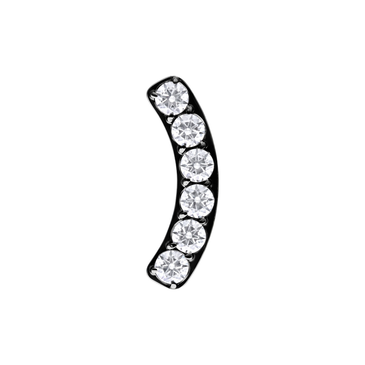 Push Fit 6 Crystal Bow Attachment - Black Metal