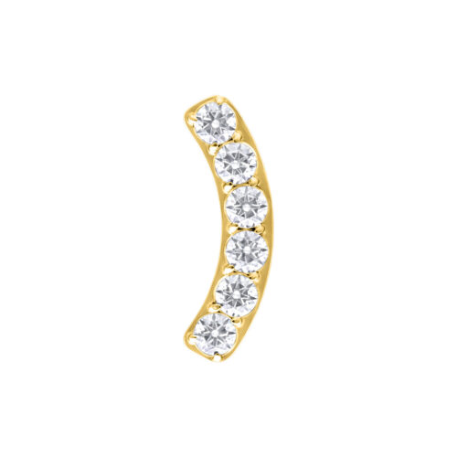 Push Fit 6 Crystal Bow Attachment - Golden Metal