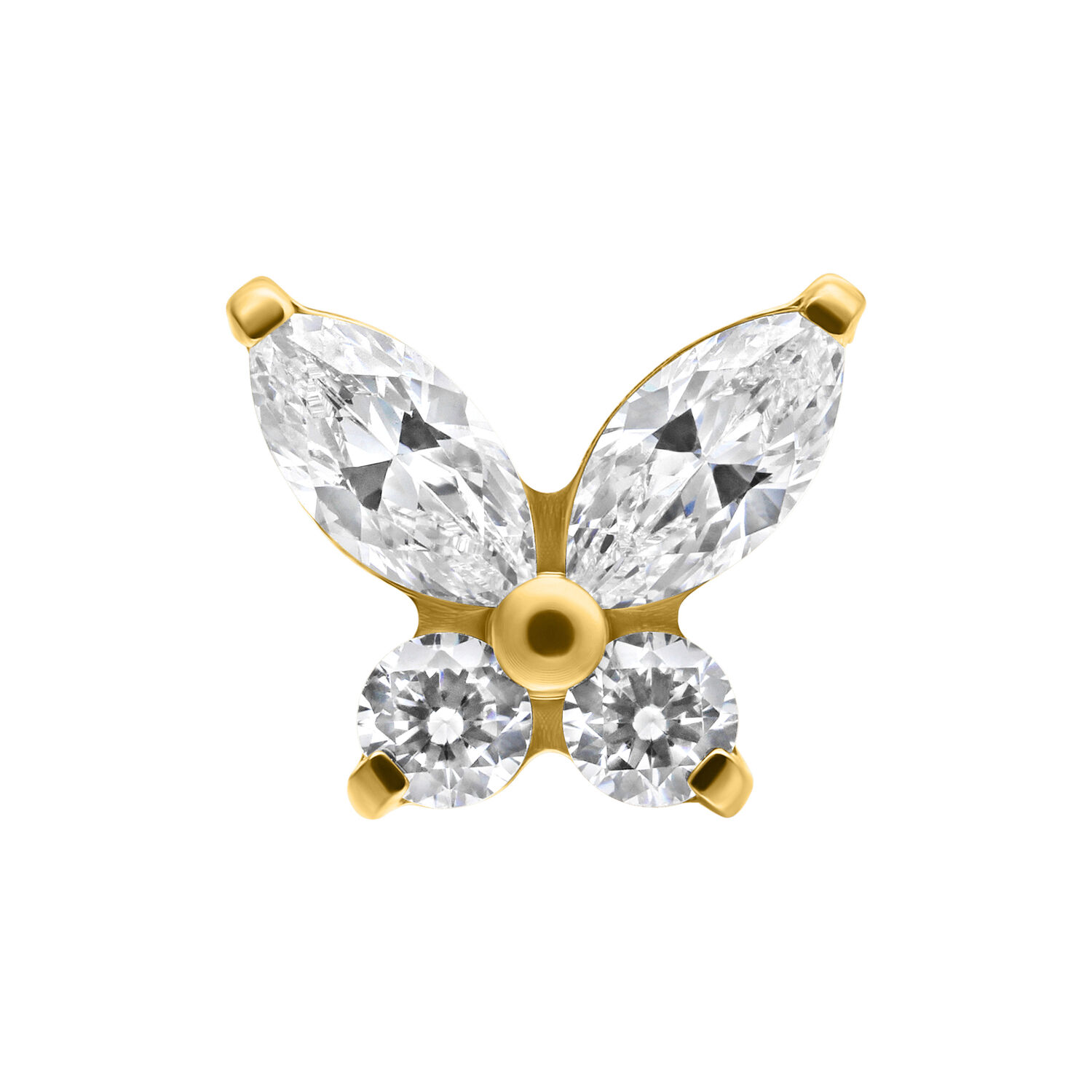 Push Fit Butterfly Attachment - Golden Metal