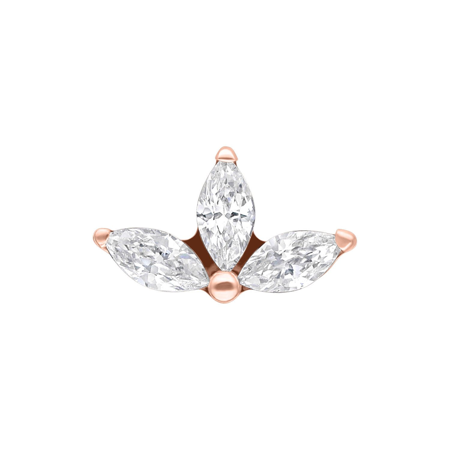 Push Fit Crystal Lotus Attachment - Rosegold