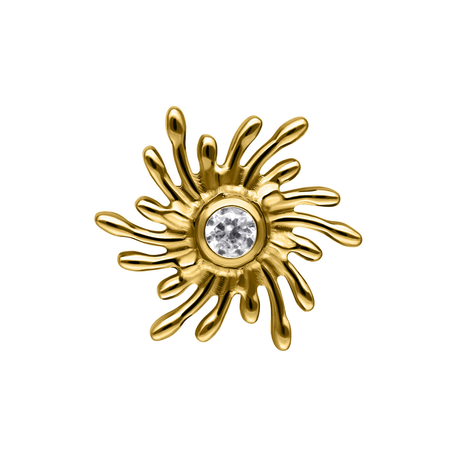 Push Fit Sunburst Attachment - Golden Metal