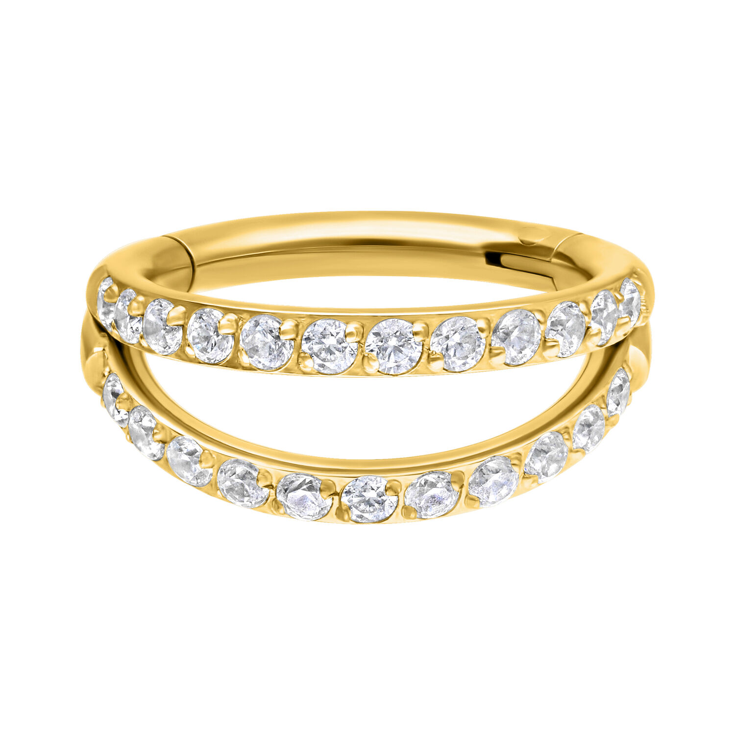 Double Row Crystal Clicker - Golden Metal