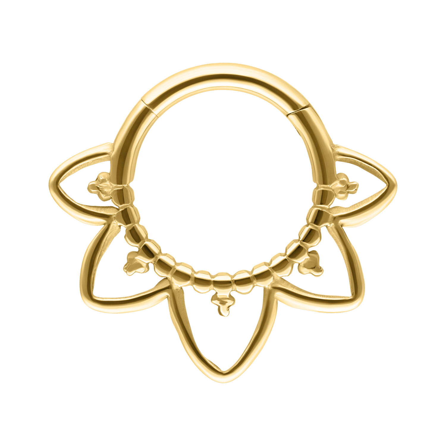 Oriental Septum Clicker - Golden Metal