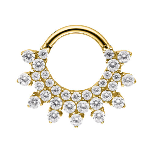 Divine Crystal Septum Clicker - Golden Metal