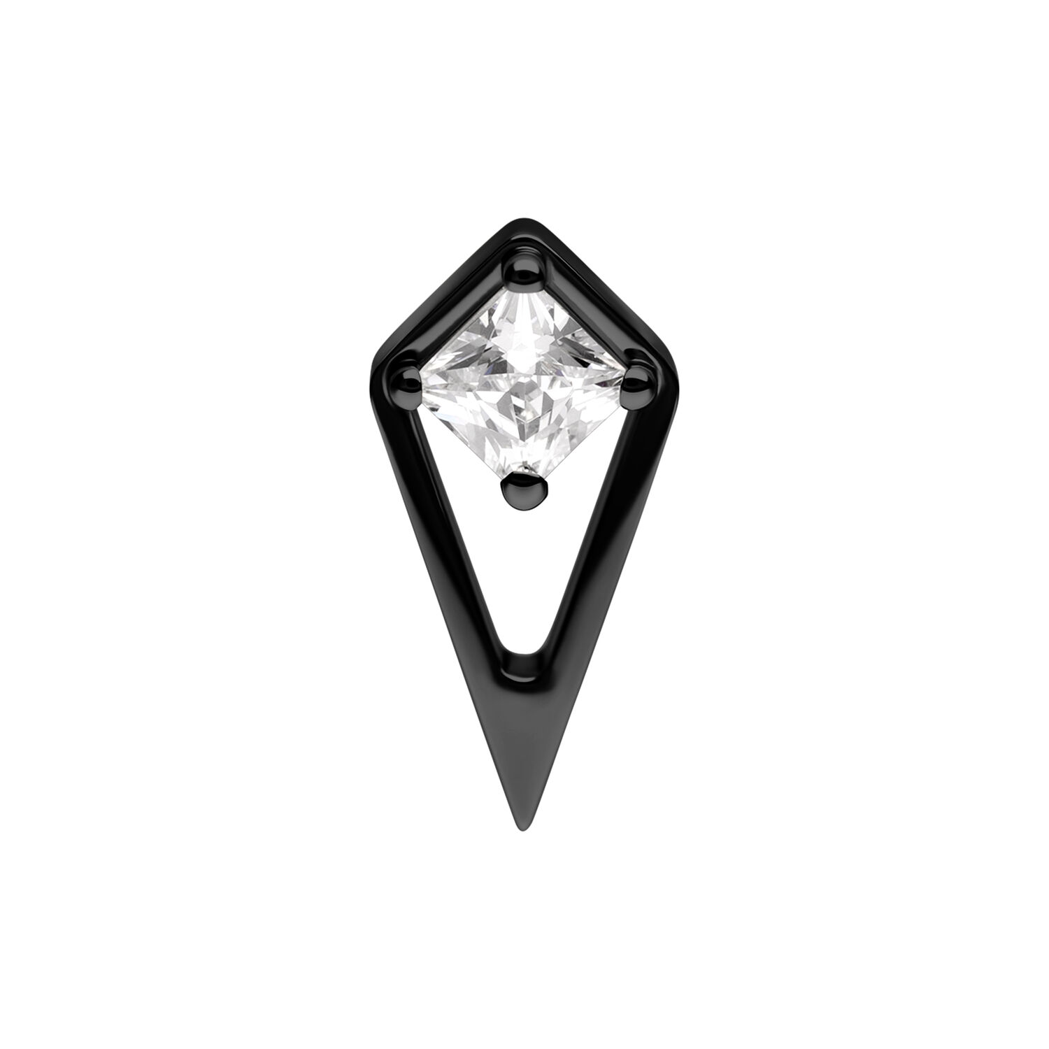 Push Fit Rectangle Attachment - Black Metal