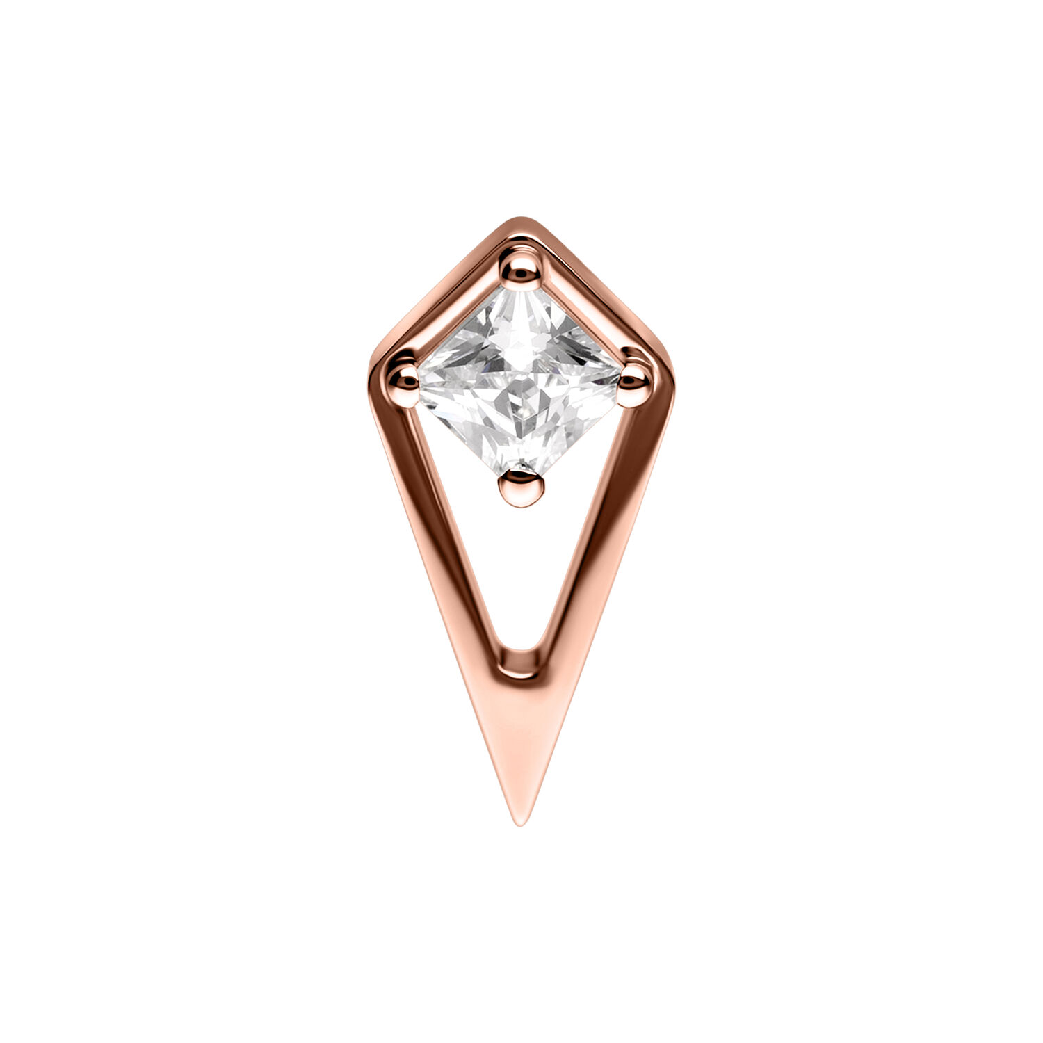 Push Fit Rectangle Attachment - Rosegold