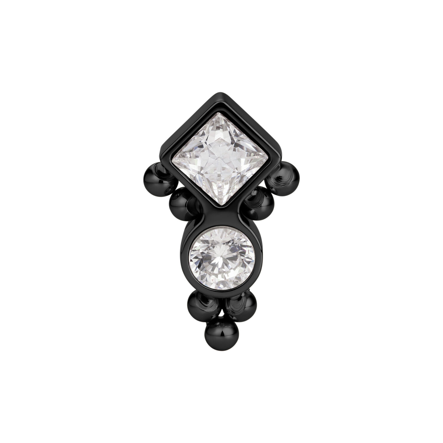 Push Fit Bubble Ornament Attachment - Black Metal