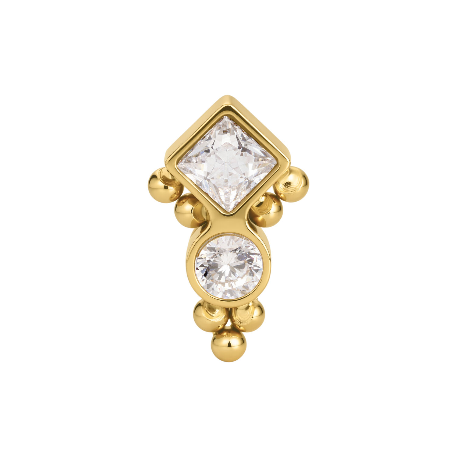 Push Fit Bubble Ornament Attachment - Golden Metal
