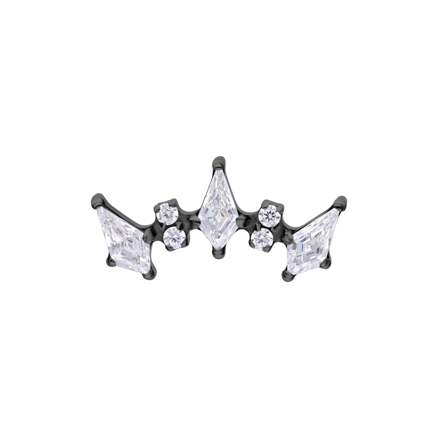 Push Fit Crystal Kite Arch Attachment - Black Metal