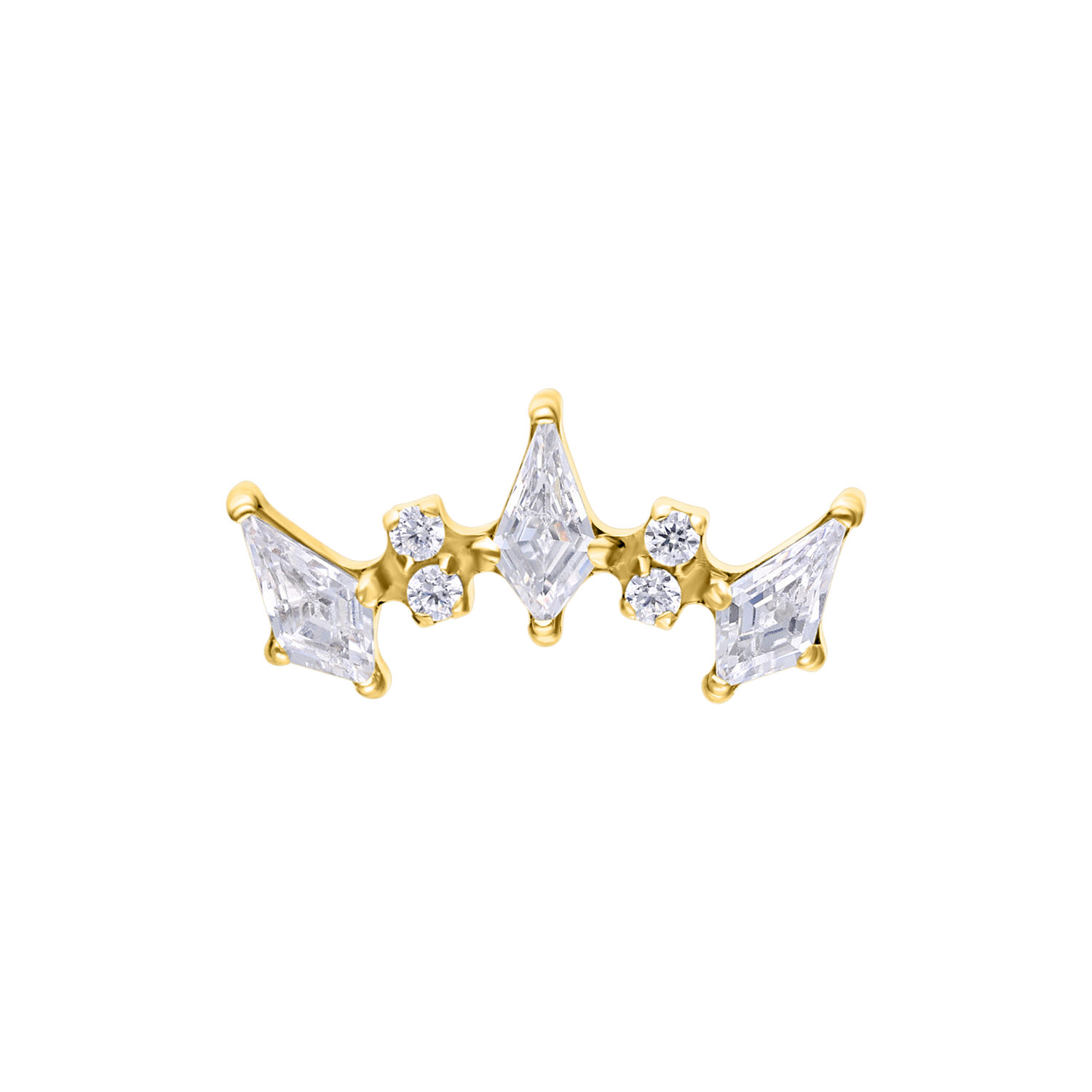 Push Fit Crystal Kite Arch Attachment - Golden Metal