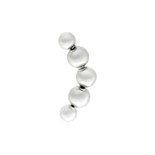 Push Fit Curved Ball Attachment - Or blanc