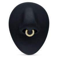 18k Hinged Row of Crystals Ring