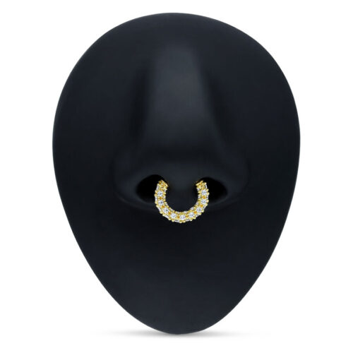 18k Hinged Row of Crystals Ring