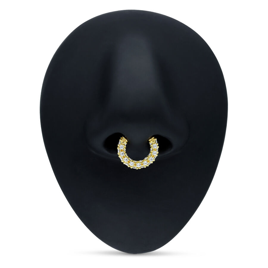 18k Hinged Row of Crystals Ring
