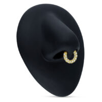 18k Hinged Row of Crystals Ring