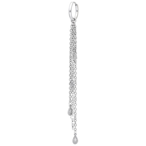 Crystal Teardrop Hoops Pair