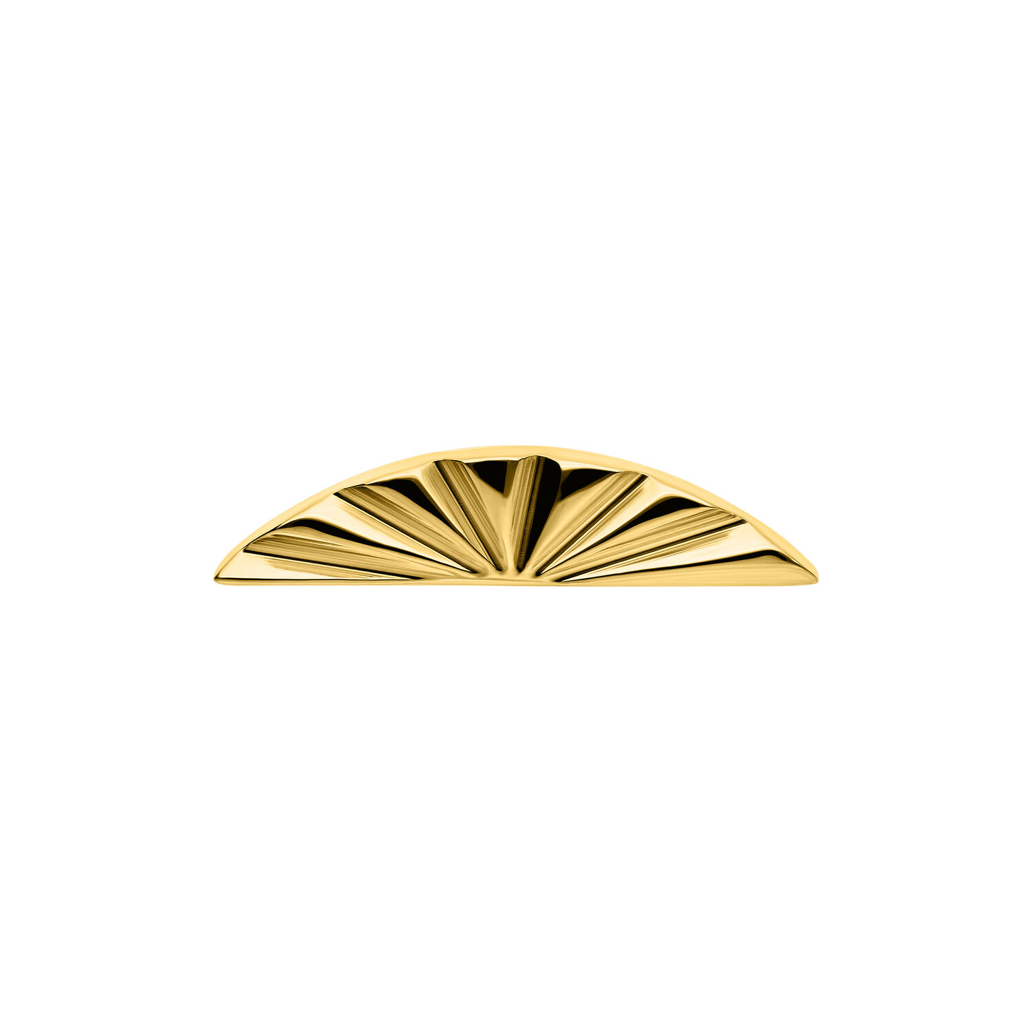 Push Fit Riffled Half Oval Attachment - Golden Metal