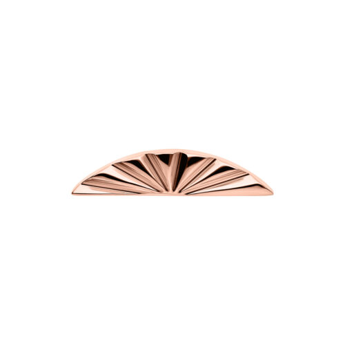 Push Fit Riffled Half Oval Attachment - Rosegold