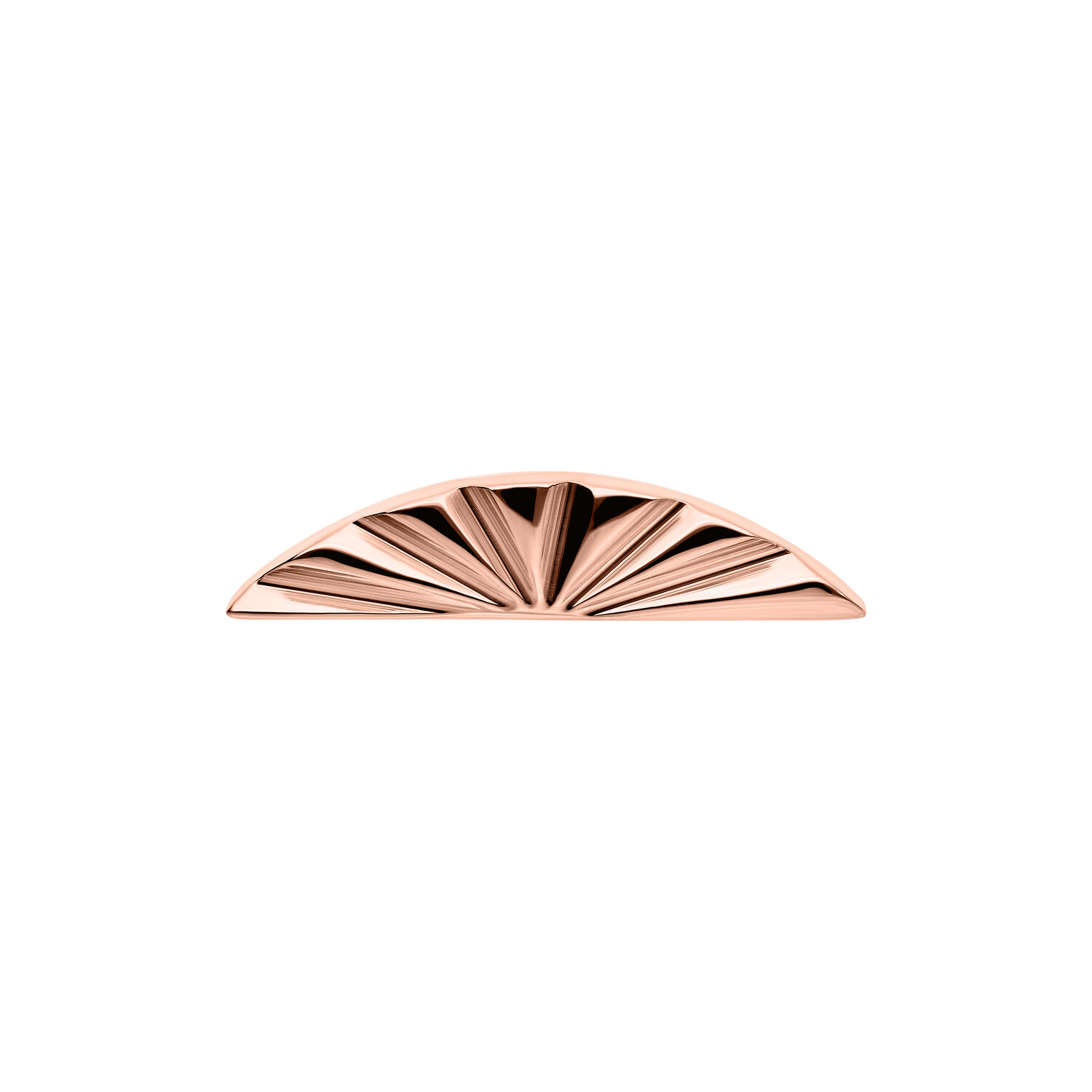 Push Fit Riffled Half Oval Attachment - Rosegold