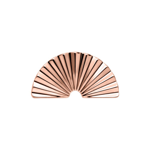 Push Fit Riffled Half Circle Attachment - Rosegold