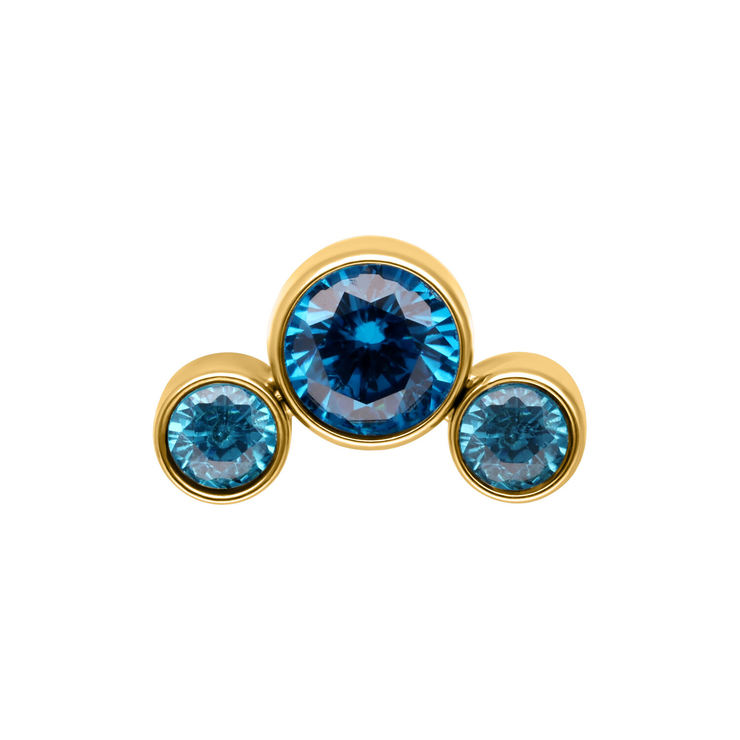 Push Fit Turquoise Crystal Oasis Attachment - Golden Metal