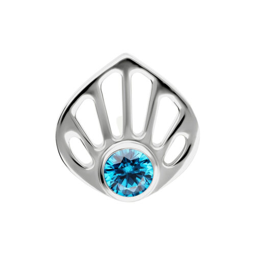 Titan Zirconline® - Push Fit Turquoise Crystal Seashell Attachment
