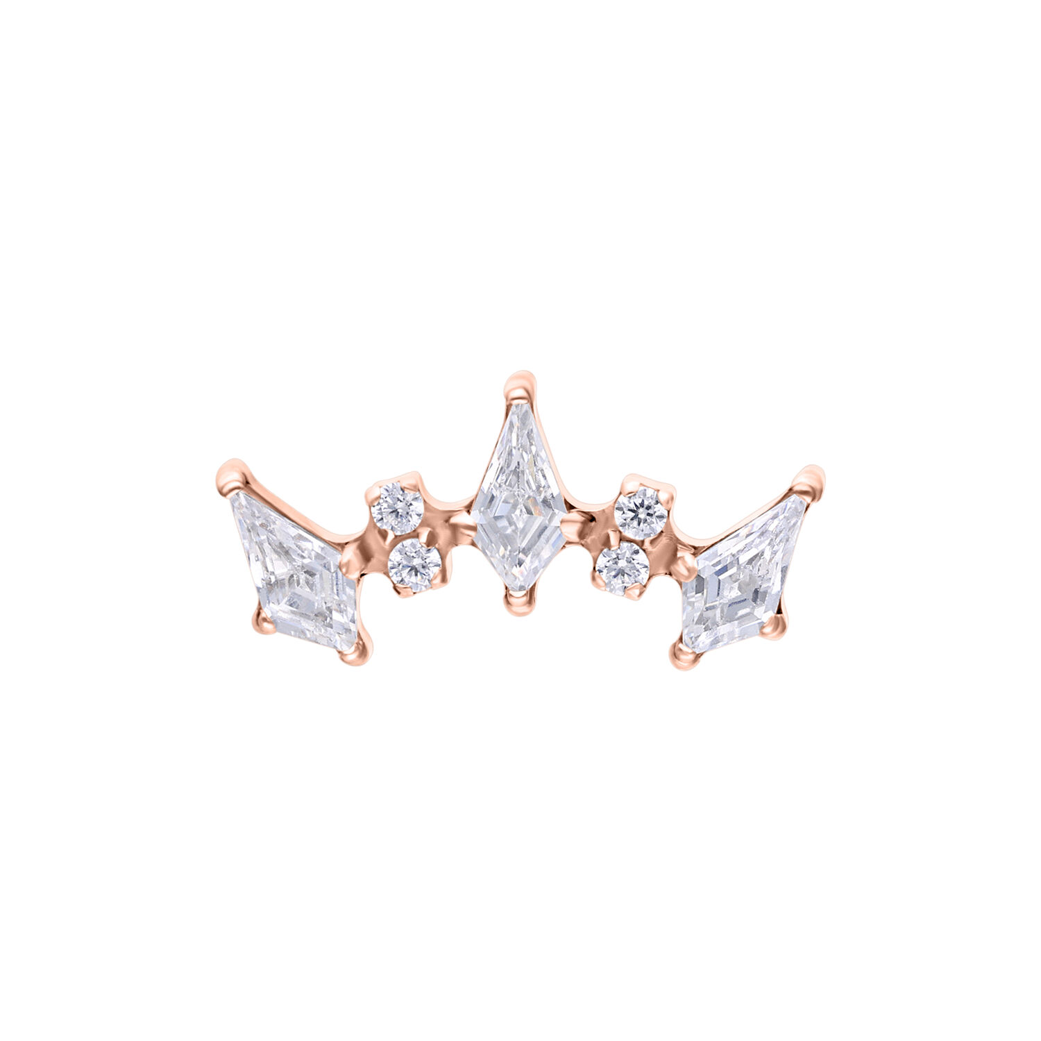 Push Fit Crystal Kite Arch Attachment - Rosegold
