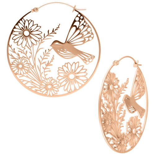 Summerbird Hoops Pair - Rosegold