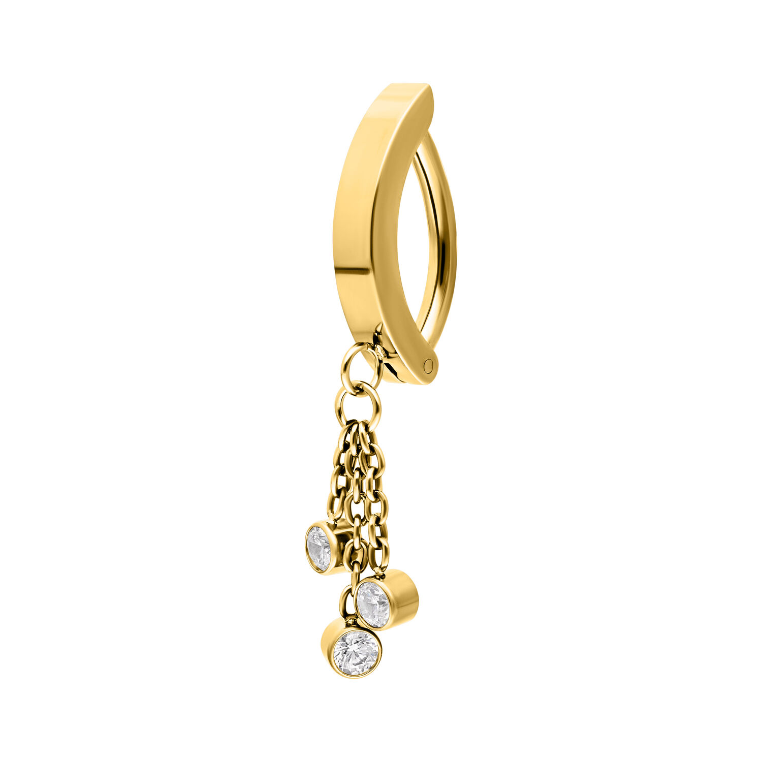 Belly Arch Clicker with Crystal Pendant