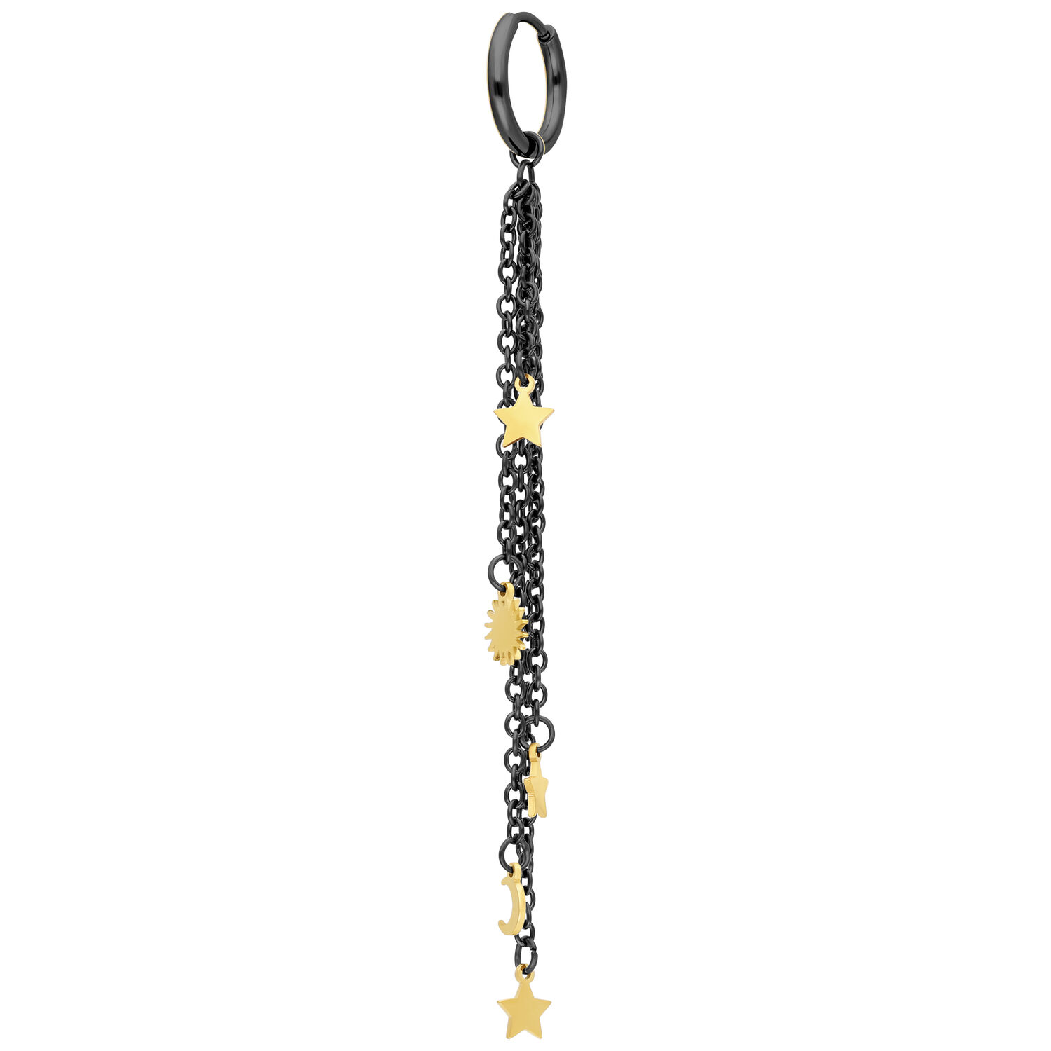Mystic Night Dangling Hoops Pair