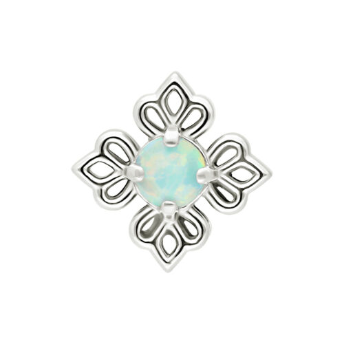 Push Fit Synthetic Opal Flower Ornament Attachment