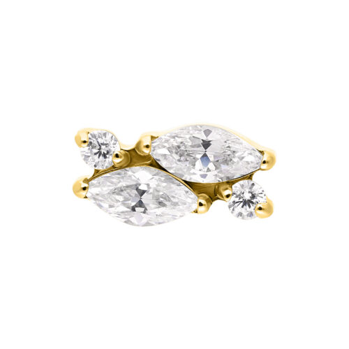 Push Fit Mini Oval Symphony Attachment - Golden Metal