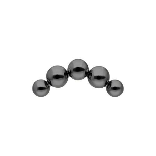 Push Fit Curved Ball Attachment - Black Metal