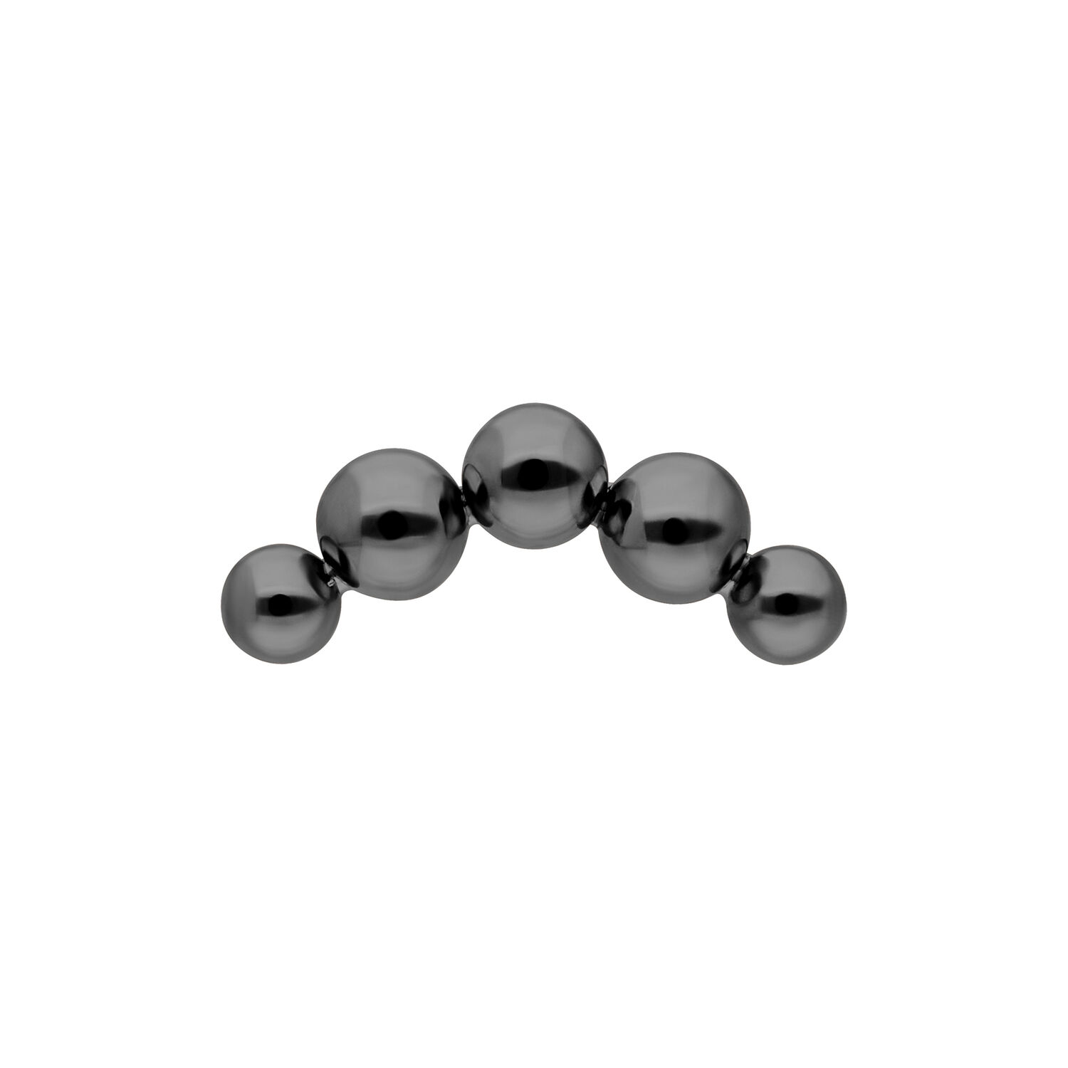 Push Fit Curved Ball Attachment - Black Metal