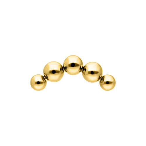 Push Fit Curved Ball Attachment - Golden Metal
