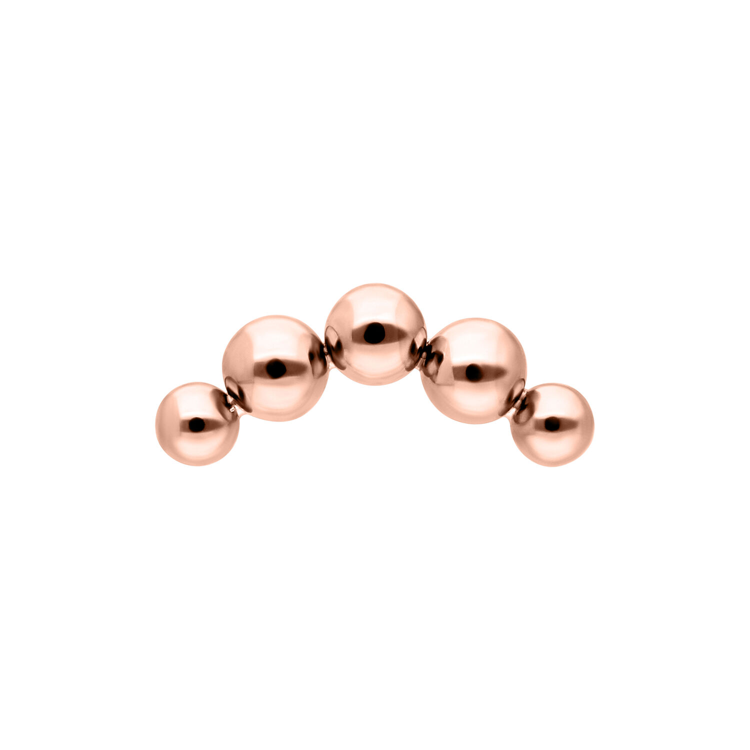 Push Fit Curved Ball Attachment - Rosegold