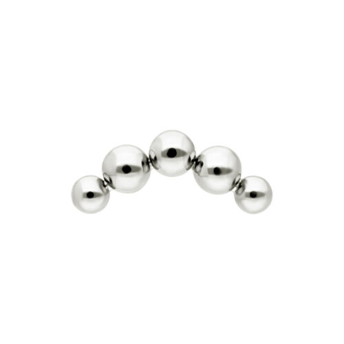 Push Fit Curved Ball Attachment - Or blanc