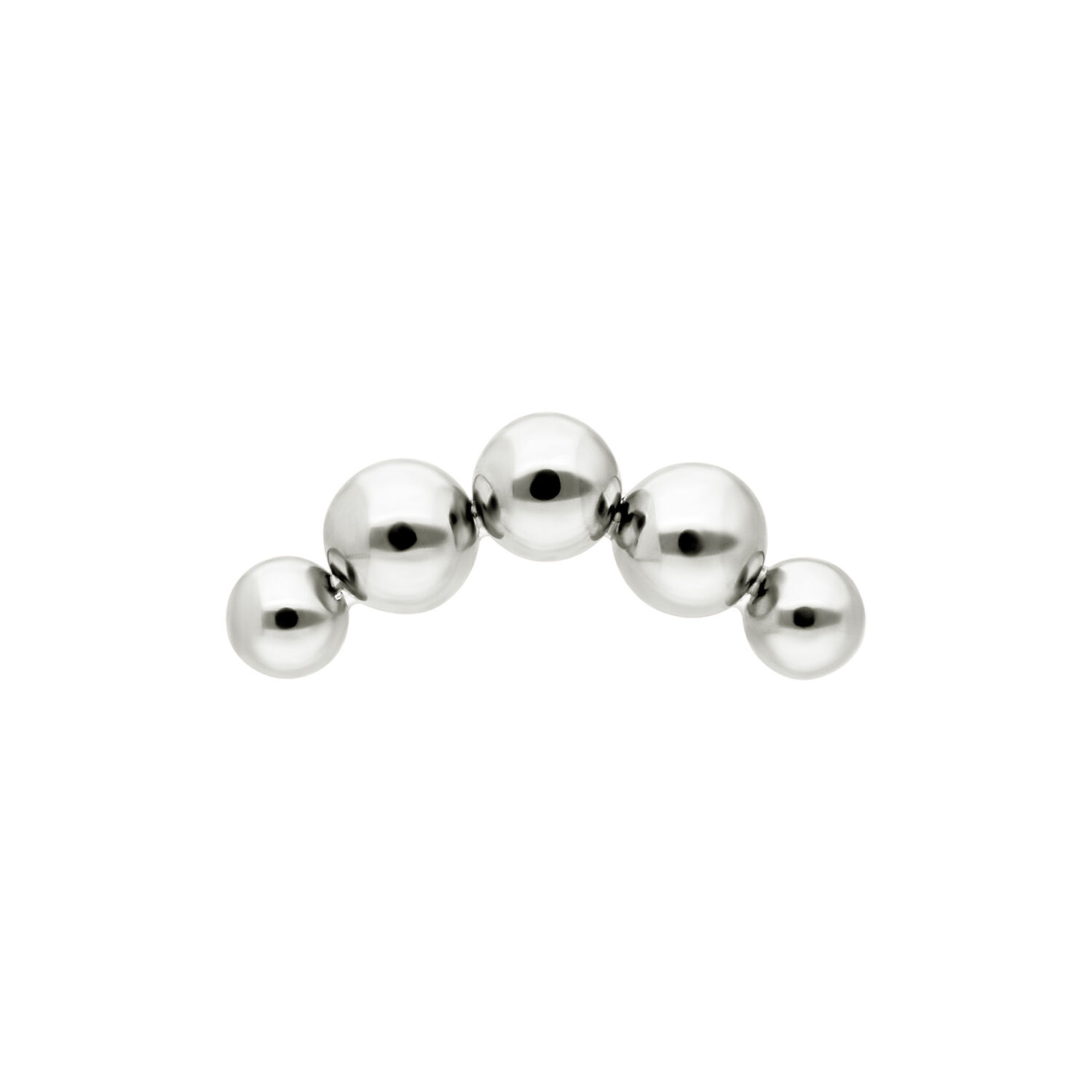 Push Fit Curved Ball Attachment - Or blanc