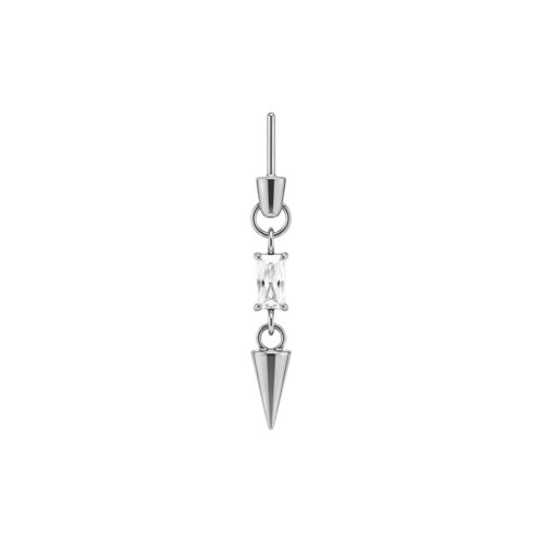 Baguette Crystal with Spike Rook Push Fit Attachment