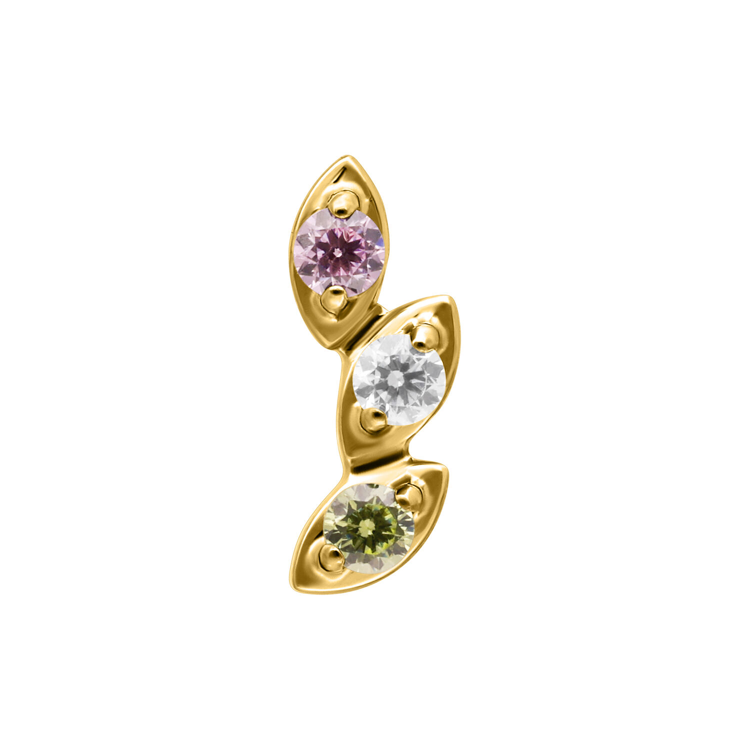 Push Fit Peridot Blush Cascade Attachment - Golden Metal