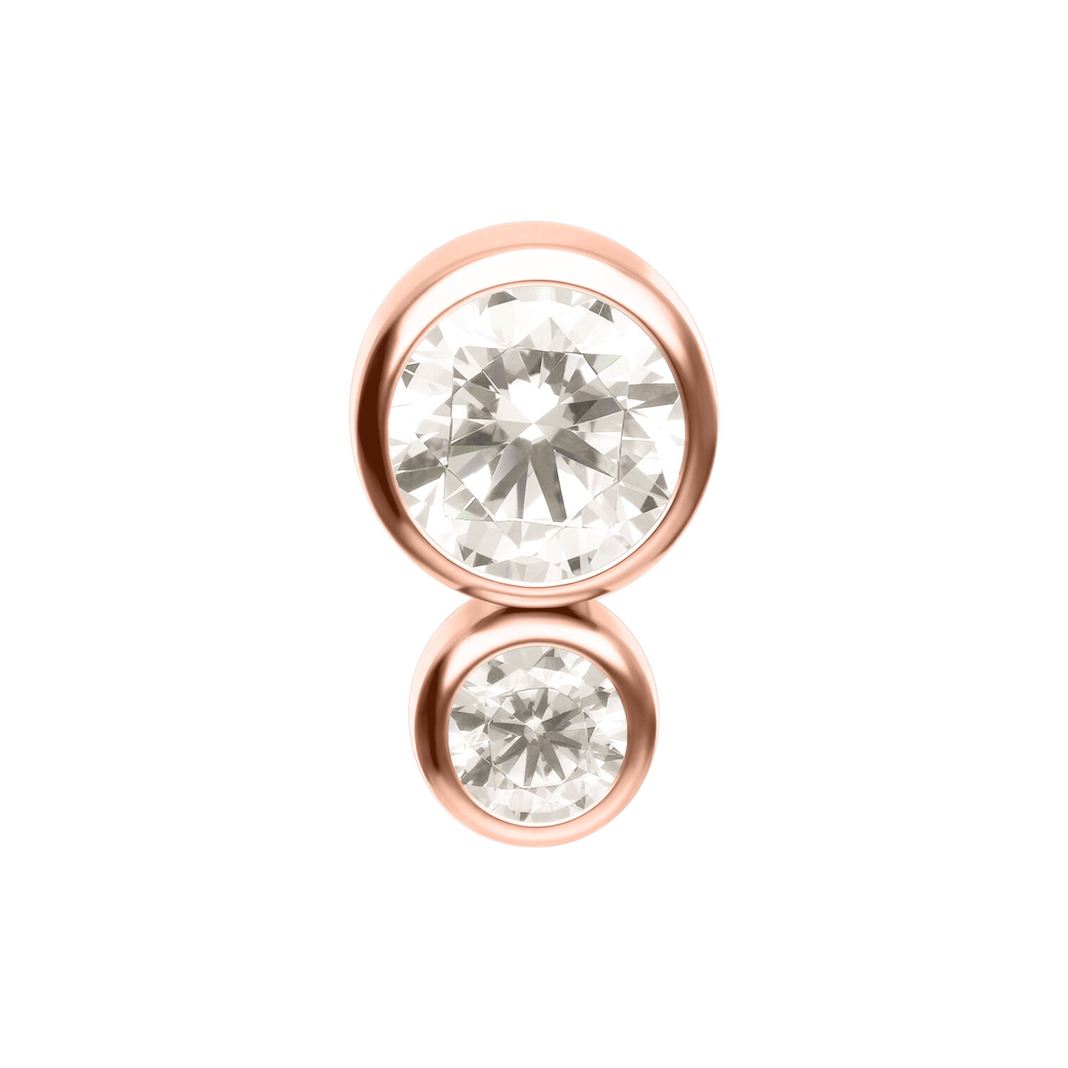 Push Fit Mini Double Crystal Attachment - Rosegold